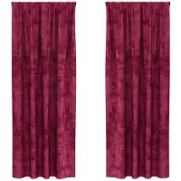 vidaXL Velvet Gordijnen 2 st Wijnrood 245 x 140 cm Fluweel