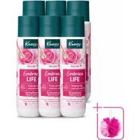 Kneipp 6 x - Douchegel - Embrace Life - 200 ml - Bulkverpakking - Douchegel - Douchemop - Roze geur