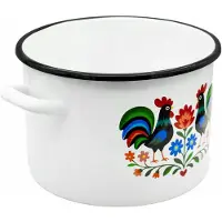 Tragar Traditionele Pan 4,5L - Wit Geëmailleerd Staal