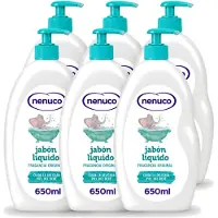 Nenuco 6 x - Jabon Líquido - Vloeibare Zeep - Originele Geur - Met Doseerpomp - 650 ml - Voordeelverpakking - 6 stuks