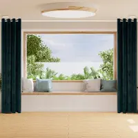 Voppi Dikke Velours Gordijn 140x230 cm - Flesgroen, Verduisterend