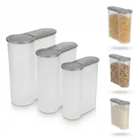 Cadro Keuken Containers voor Droge Producten - Set van 3 met Doseerdeksel