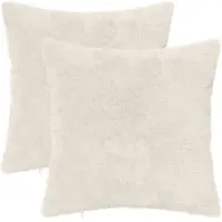 vidaXL Kussensloop 2 st HEERLEN Wit 50 x 50 cm Nep Konijnenbont