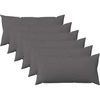 vidaXL Kussensloop 6 st HEERLEN Lichtgrijs 40 x 70 cm Stof