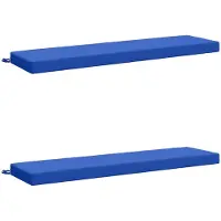 vidaXL Bankkussens SOEST 2 st 100% Polyester Koninklijk Blauw