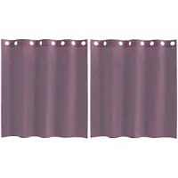 vidaXL Gordijnen Voile met doorvoertules 2 st paars 140x140 cm