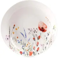 Artemis Diepe Porseleinen Soeptafel Schaal 600ml met Klaproos Decor