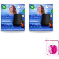 Air Wick 2 x Essential Mist - Automatische Luchtverfrisser Kit - Innerlijke Rust - Eucalyptus & Lavendel - Bulkverpakking - Luchtverfrisser - Douchemop - Aromatherapie