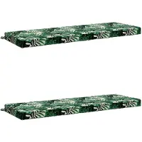vidaXL Bankkussens SOEST 2 st 100% Polyester Bladpatroon