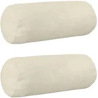 vidaXL Kussensloop 2 st HEERLEN Crèmekleurig Ø 15 x 40 cm