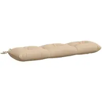 vidaXL Bankkussen VIANEN 100% Polyester Crèmekleurig 130 x 30 x 12 cm