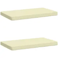 vidaXL 2-delige Bankkussens VUGHT 2 st 100% Polyester Crèmekleurig
