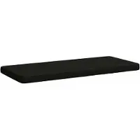vidaXL 1-delig Bankkussen VUGHT 100% Polyester Zwart 110 x 50 x 5 cm
