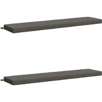 vidaXL Bankkussens SOEST 2 st 100% Polyester Grijs 200 x 40 x 8 cm