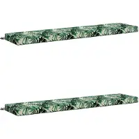vidaXL Bankkussens SOEST 2 st 100% Polyester Bladpatroon