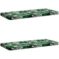 vidaXL 2-delige Bankkussens VUGHT 2 st 100% Polyester Bladpatroon