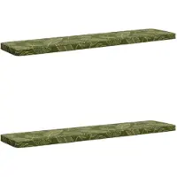 vidaXL 2-delige Bankkussens VUGHT 2 st 100% Polyester Blad Design