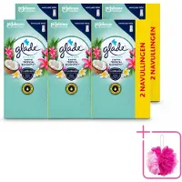 Glade 6 x - Touch & Fresh - Exotic Tropical Blossoms - 2x 10 ml - Bulkverpakking - Geur - Douchemop - Frisheid