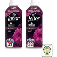 Lenor 2 x – Wasverzachter – Lotus Flower & Diamond Figs – 32 Wasbeurten – 675 ml - Wasstrips - Wasverzachter - Wasmachine - Geur - Wasbeurt - Kleding Verzachten