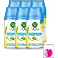 Air Wick 6 x Freshmatic - Luchtverfrisser Navulling - Pure Essentiële Oliën Verfrissend - 250ml - Bulkverpakking - Luchtverfrisser - Douchemop - Geurverspreider