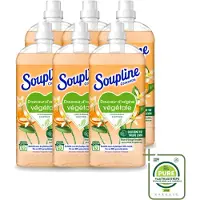 Soupline 6 x - Wasverzachter - Oranjebloesem - 52 Wasbeurten - 1.3L - Grootverpakking - Vaatwasstrips - Wasverzachter - Plantaardige Zachtheid - Oranje Bloesem - Zachte Was - Natuurlijke Zachtheid