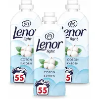 Lenor 3 x Light - Wasverzachter - Katoen - Fris & Zacht - 55 Wasbeurten - Voordeelverpakking - 3 stuks