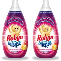 Robijn 2 x Intense - Wasverzachter - Intense Fuchsia Passion - 870ml - 58 Wasbeurten - Voordeelverpakking - 2 stuks