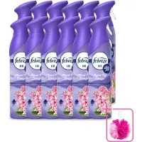 Febreze 12 x – Luchtspray – Mount Fuji Breeze – 185 ml - Bulkverpakking - Luchtverfrisser spray - Douchemop - Geurverwijdering