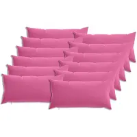 vidaXL Kussen met kussen HEERLEN 12 st Roze Polyester