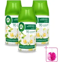 Air Wick 3 x Freshmatic - Luchtverfrisser - Navulling Automatische Spray - Jasmijn en Witte Bloemen - 250ml - Bulkverpakking - Luchtverfrisser - Douchemop - Automatische geur