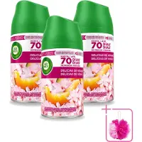 Air Wick 3 x - Luchtverfrisser Navulling - Zalige Zomer - Automatische Spray - 250 ml - Bulkverpakking - Zomerse geur - Douchemop - Geurverspreider
