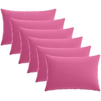 vidaXL Kussen met kussen HEERLEN 6 st Roze Polyester
