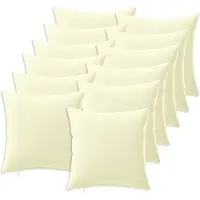 vidaXL Kussen met kussen HEERLEN 12 st Crèmekleurig Polyester