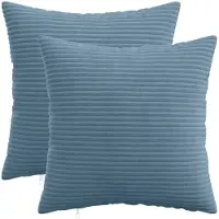 vidaXL Kussensloop 2 st HEERLEN Blauw 50 x 50 cm corduroy