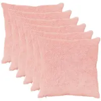 vidaXL Kussensloop 6 st HEERLEN Roze 70 x 70 cm Nep Konijnenbont