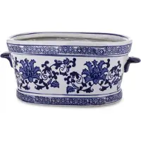 Artpol Keramieken Vaas Blauw Wit 16x37x21cm