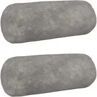 vidaXL Kussen met kussen HEERLEN 2 st Lichtgrijs Microfiber Fleece