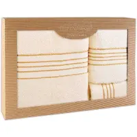 Darymex Handdoekenset - 3-Delig - 100% Katoen - Kleur Melk Ecru in Luxe Cadeaudoos