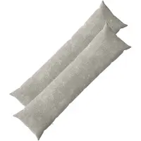 vidaXL Kussensloop 2 st HEERLEN Lichtgrijs 40 x 145 cm Chenille Stof