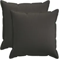 vidaXL Kussen met kussen HOUTEN 2 st Donkergrijs Faux Linnen