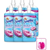 Soupline 6 x – Wasverzachter – Nevel van Frisheid – 1,35 L - Bulkverpakking - Wasverzachter - Douchemop - Nevel van frisheid