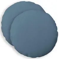 vidaXL Kussensloop 2 st HEERLEN Jeans Blauw Diam. 30 cm Stof