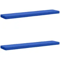 vidaXL 2-delige Bankkussens VUGHT 2 st 100% Polyester Koninklijk Blauw