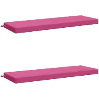 vidaXL Bankkussens SOEST 2 st 100% Polyester Roze 140 x 50 x 8 cm