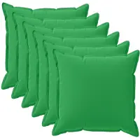 vidaXL Kussen met kussen HOUTEN 6 st Groen Polyester