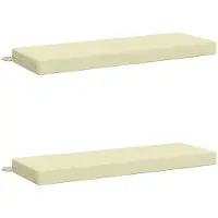 vidaXL Bankkussens SOEST 2 st 100% Polyester Crèmekleurig