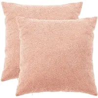 vidaXL Kussensloop 2 st HEERLEN Roze 60 x 60 cm Bouclé