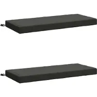vidaXL Bankkussens SOEST 2 st 100% Polyester Antraciet 120 x 50 x 8 cm