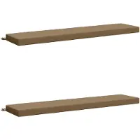 vidaXL Bankkussens SOEST 2 st 100% Polyester Taupe 200 x 40 x 8 cm
