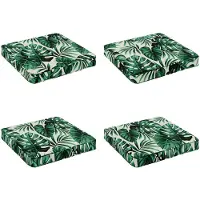 vidaXL 4-Piece Zitkussens VUGHT 4 st 100% Polyester Bladpatroon